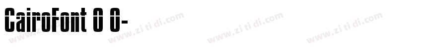 CairoFont 0 0字体转换